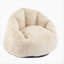 Indoor Cozy Armchair-Style Bean Bag, Beige