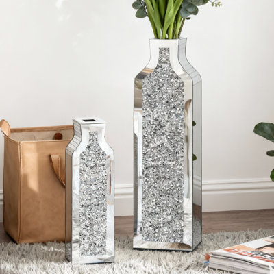 Vase de plancher en verre 2 pièces 24 "et 18,11" DeGrailly