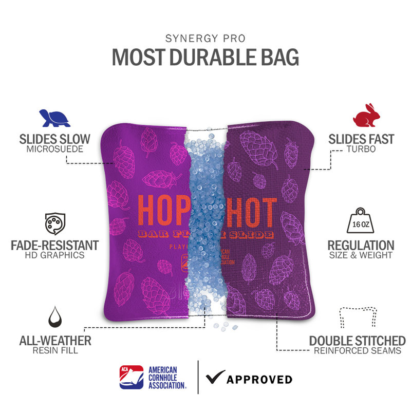Hop Hop Synergy Pro sacs de cornhole, Mauve