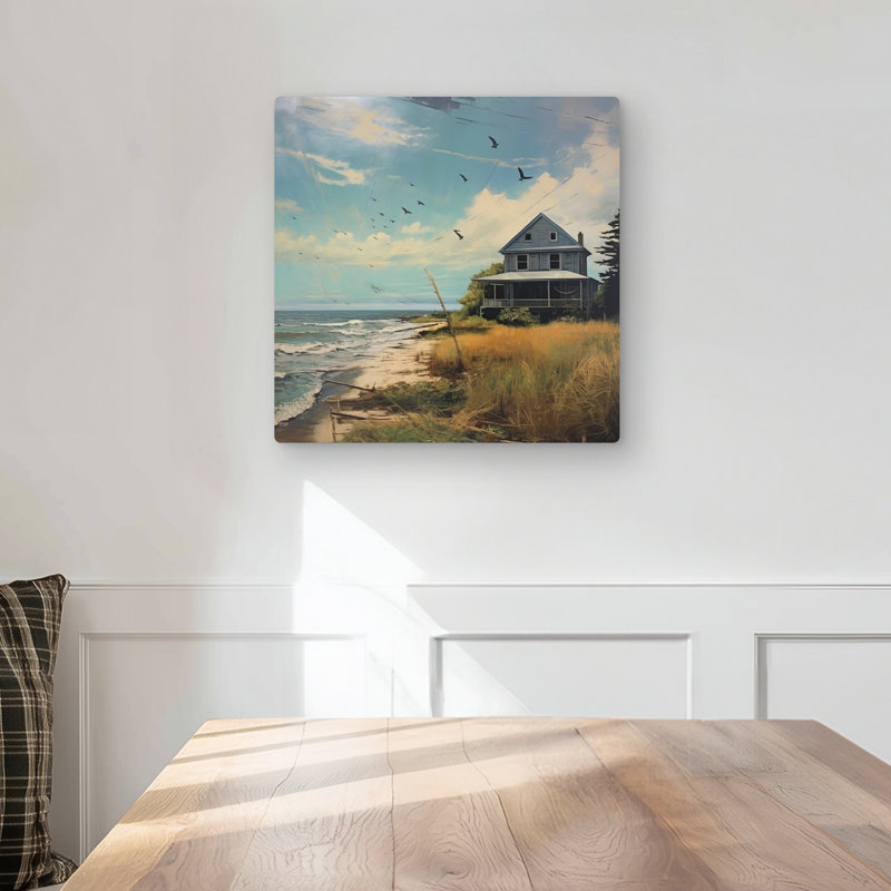 Evening at the Beach Metal Print | Beach Bathroom Decor