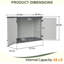 Remise de rangement horizontale - Grande armoire de rangement extérieure verrouillable résistante aux intempéries et aux rayons UV, unité en plastique PEHD épais pour la cour, le patio et le jardin