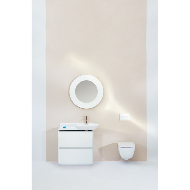 Ino 35.43'' L Bathroom Sink, Single Hole, Left Shelf