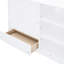 Lit superposé simple en bois massif blanc avec rangement pratique, 4 tiroirs et 3 tablettes - blanc, espace généreux-82035817-82035819