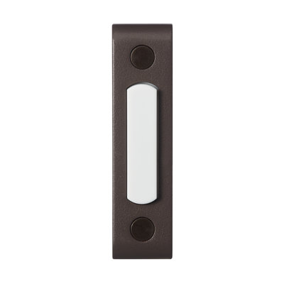 Heath Zenith Oil-Rubbed Bronze Metal Wired Lighted Push Doorbell Button