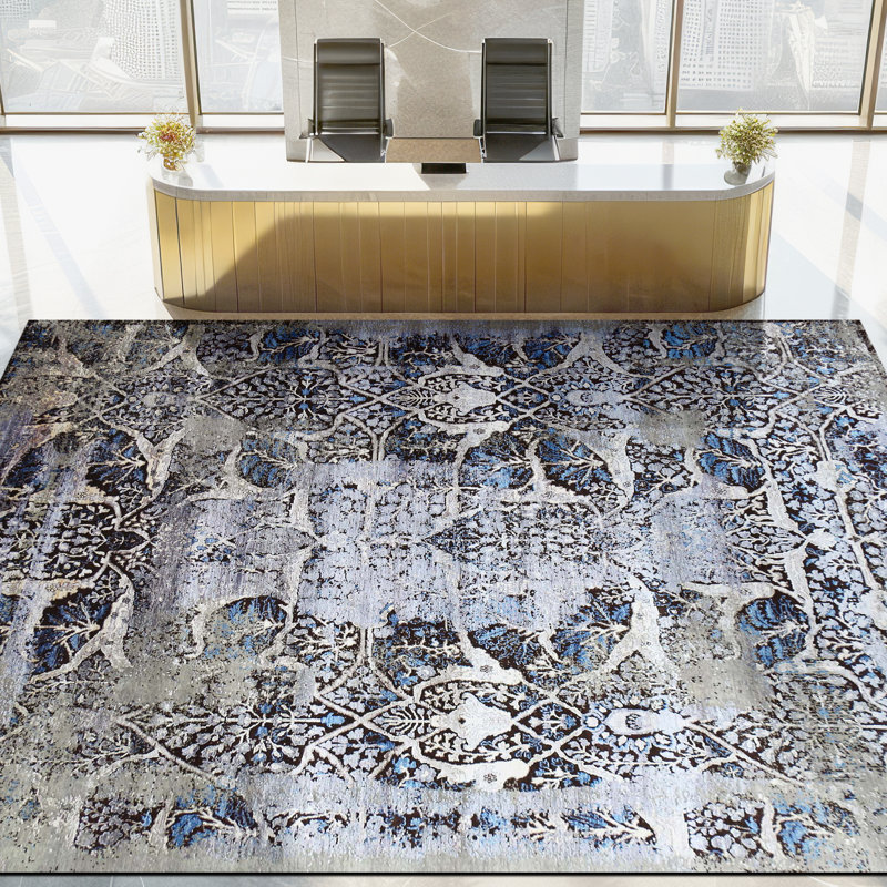 Tapis rectangulaire noué à la main, Rectangulaire 8 pi x 10 pi