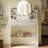 30" Fluted Makeup Vanity Desk with 3-Color Dimmable Arched LED Mirror, Storage Drawers & Open Side Shelves, White-250750668