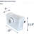 YINGZE 600W Macerating Toilet With Upflush System For Basement Comfort 17" With Dual Flush Toilet Tank & Pump Three Connections For Sink,Bathtub,White (YZ5813-600)