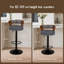Swivel Upholstered Adjustable Height Counter Stool with Metal Frame