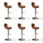 Chaise d'appoint à dossier brun et argent massif (ensemble de 6)-209326283-209326286