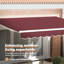 VidaXL 280cm W x 195cm D Polyester Cover Retractable Fabric Replacement