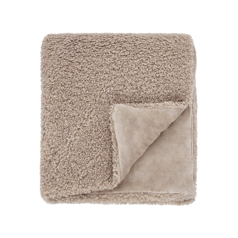 Jeté en peluche, Brun clair