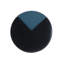 Spectra large round knob in Matte Black finish with Blue Titanium