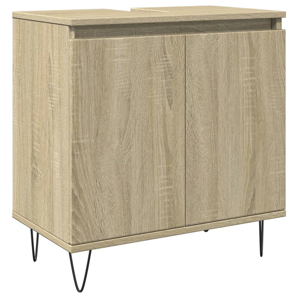 Vidaxl Badschrank Sonoma-Eiche 58X33x60 Cm Holzwerkstoff