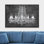 Lustre en cristal noir, gris, blanc, blanc, lumières, détente contemporaine, impression sur toile