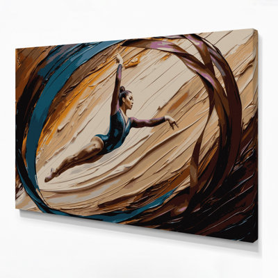 Art sportif sur toile brune