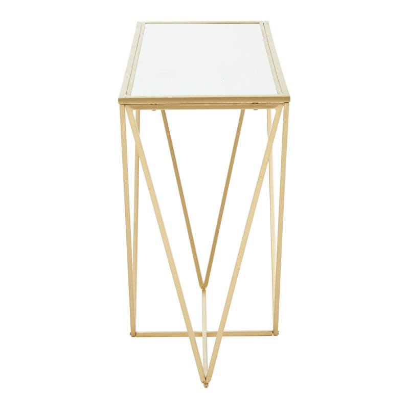 Everlee 120cm Glass Top Console Table