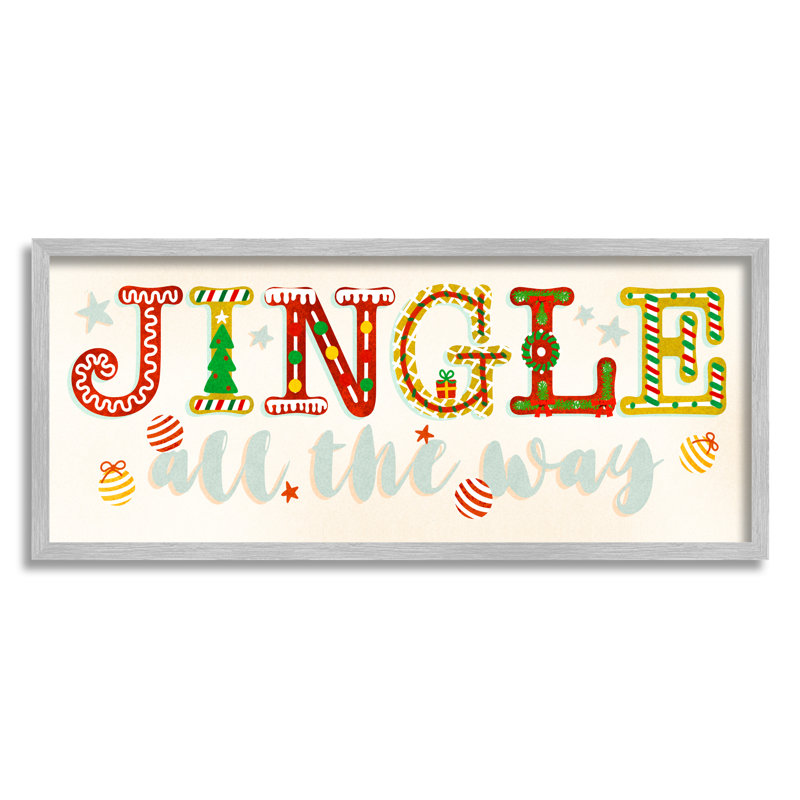 «Jingle All The Way Festive Holiday», impression numérique sur estampe numérique par Ziwei Li, H 13 po x l 30 po x P 1,5 po