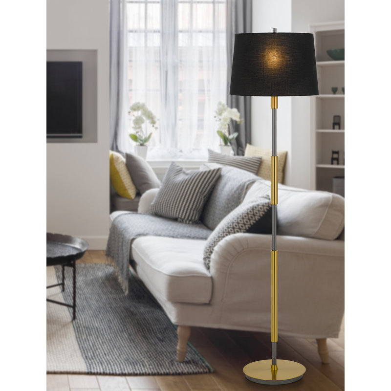 Tamarius 60'' Traditional Floor Lamp, Gold, Black