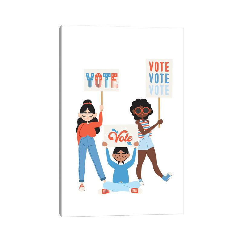 Vote, Vote, Vote by The Beau Studio - Wrapped Canvas Print, 66.04 cm H x 45.72 cm W