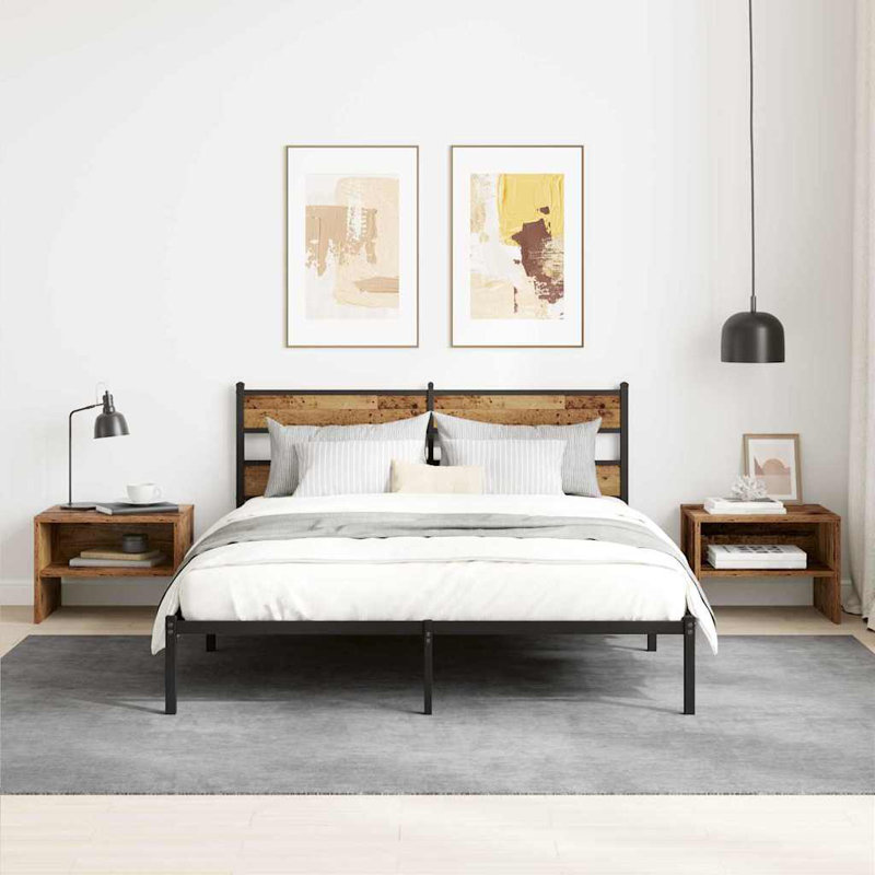 Bedside Cabinet 2 Pcs 40 X 40 X 30 Cm Engineered Wood, Old Wood