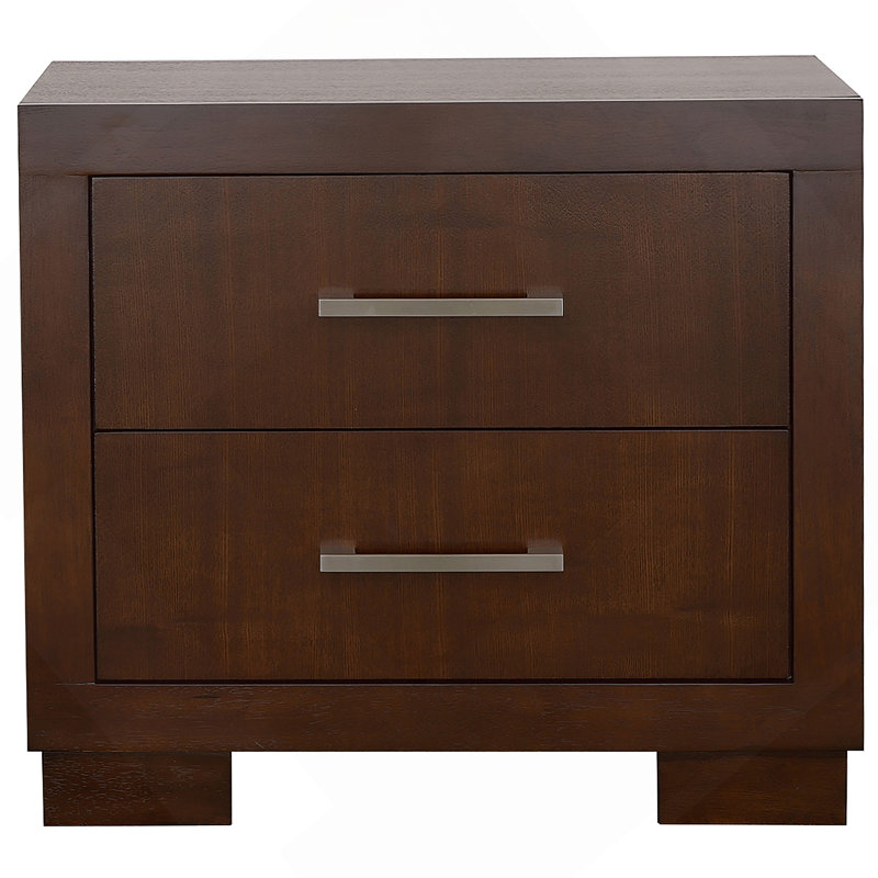 Table de chevet 2 tiroirs Polk Cappuccino