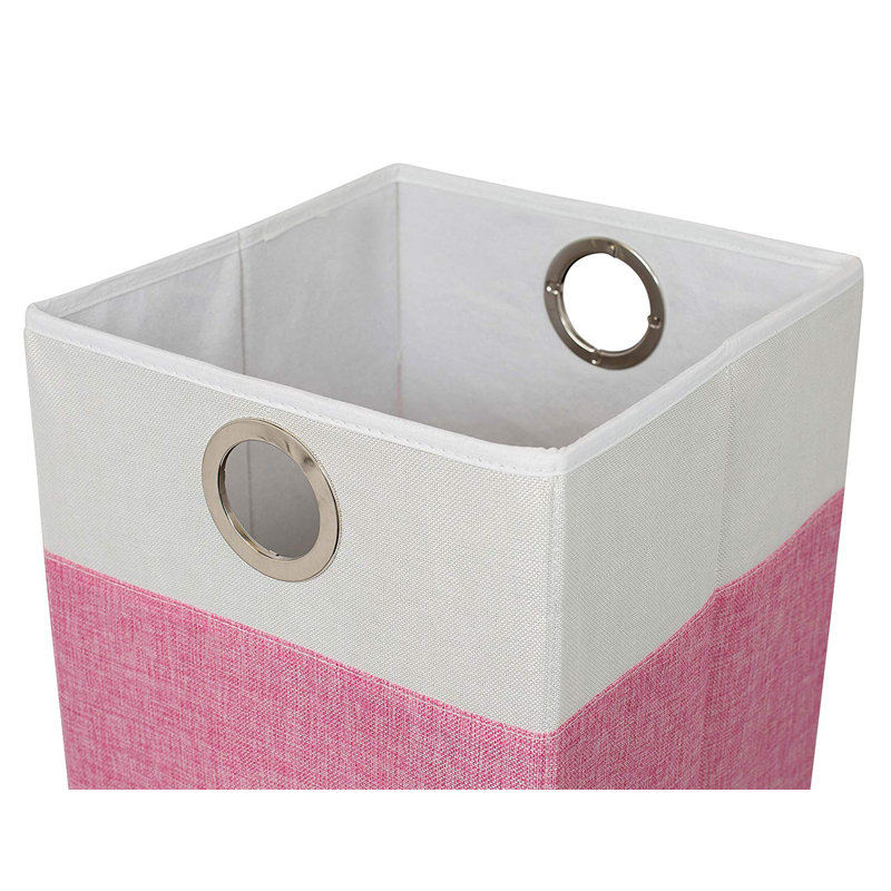 Fabric Laundry Hamper, Pink