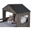 Twin over Full Campsite Loft in Rustic Dark Grey-1276186304
