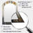 Birch Tree Dense Forest II - Tree Asymmetrical Mirror, Grey Arch Unique Wall Mirror, Printed Metal Art-1353799345