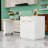 Kitchen Island with Power Outlet, Open Shelves and 2 Drawers-1234943480