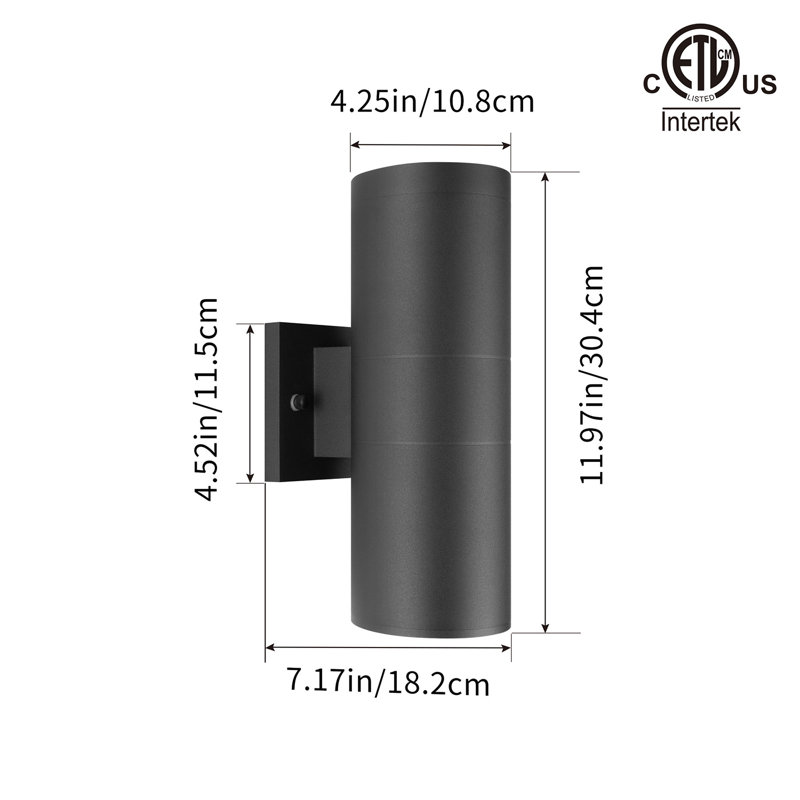 11.97" H Alvisa Outdoor Wall Light in 2 Lights with Aluminum and Waterproof