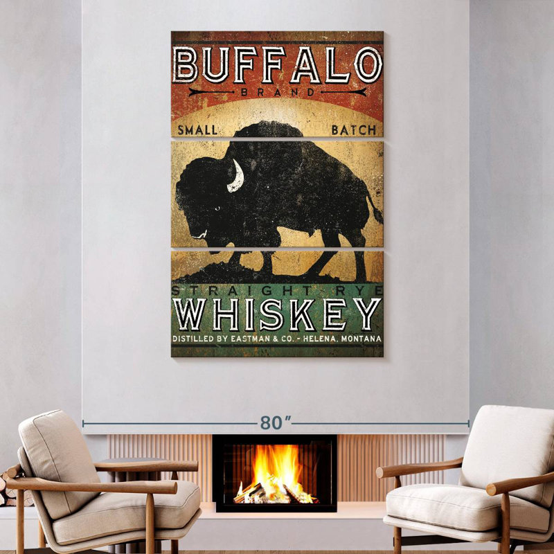Brampt Buffalo Whiskey, 74'' H x 48'' W