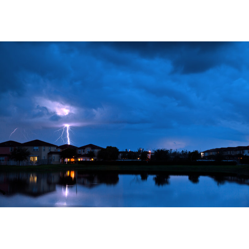 Lightning Strikes Home by Lathuric, 12" H x 18" W