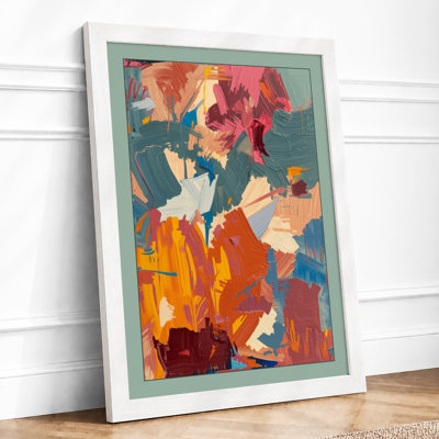 Collision of Colour Abstract - Framed Print