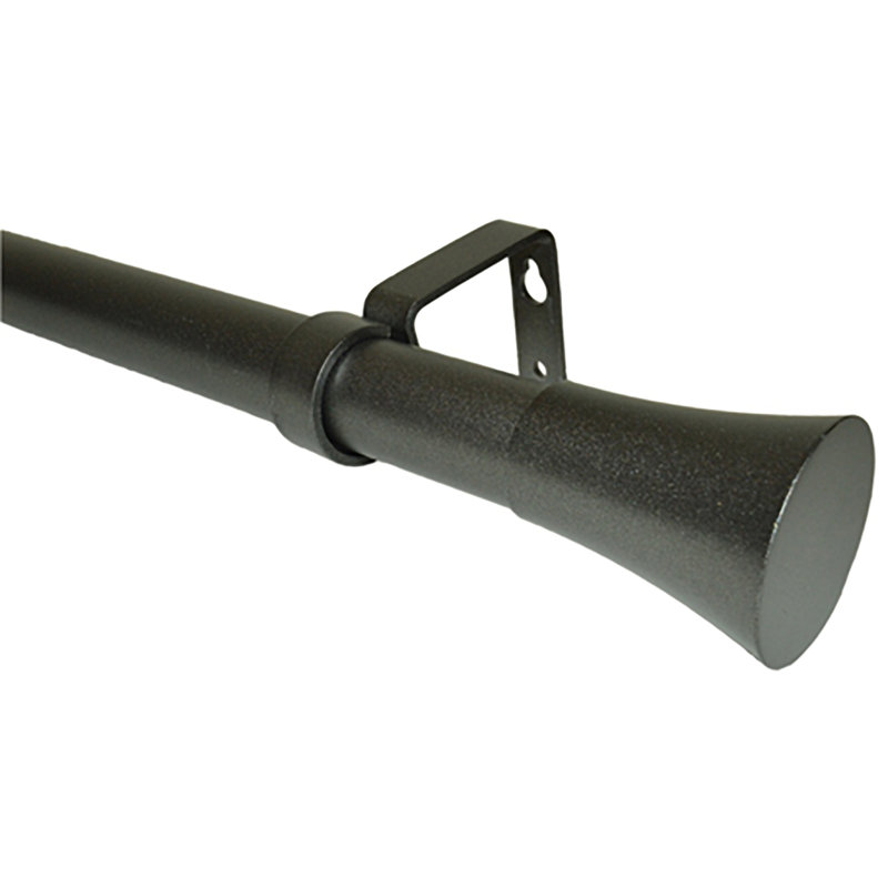 Tringle à rideaux simple Woolley, Acier inoxydable, H 1 po x l 84 po à 150 po x P 1 po