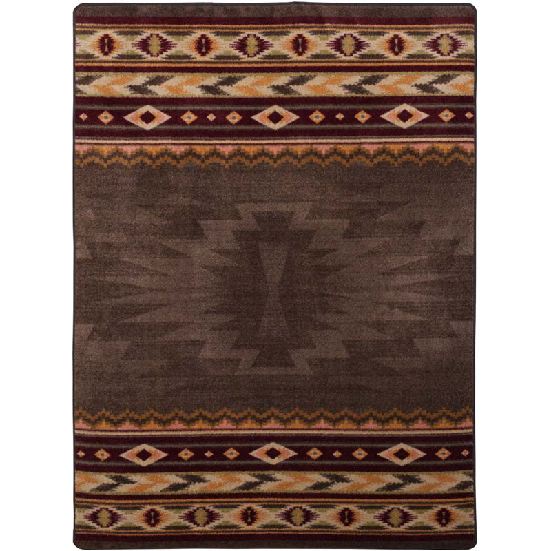 Tapis brun Bushley, Rectangle : 2 pi 8 po x 3 pi 11 po