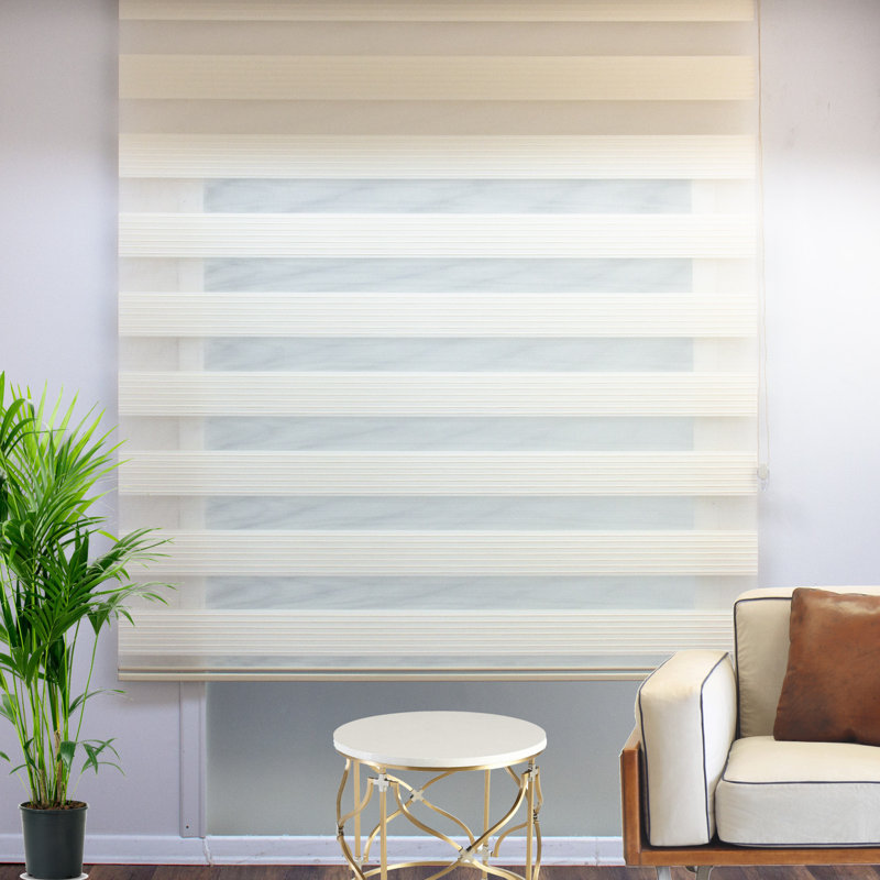 Rideau en polyester Aimun, Crème, L 102 po x L 75 po