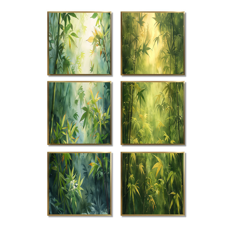 Ensemble de salon mural Amazon, Framed Print without Mat, Doré