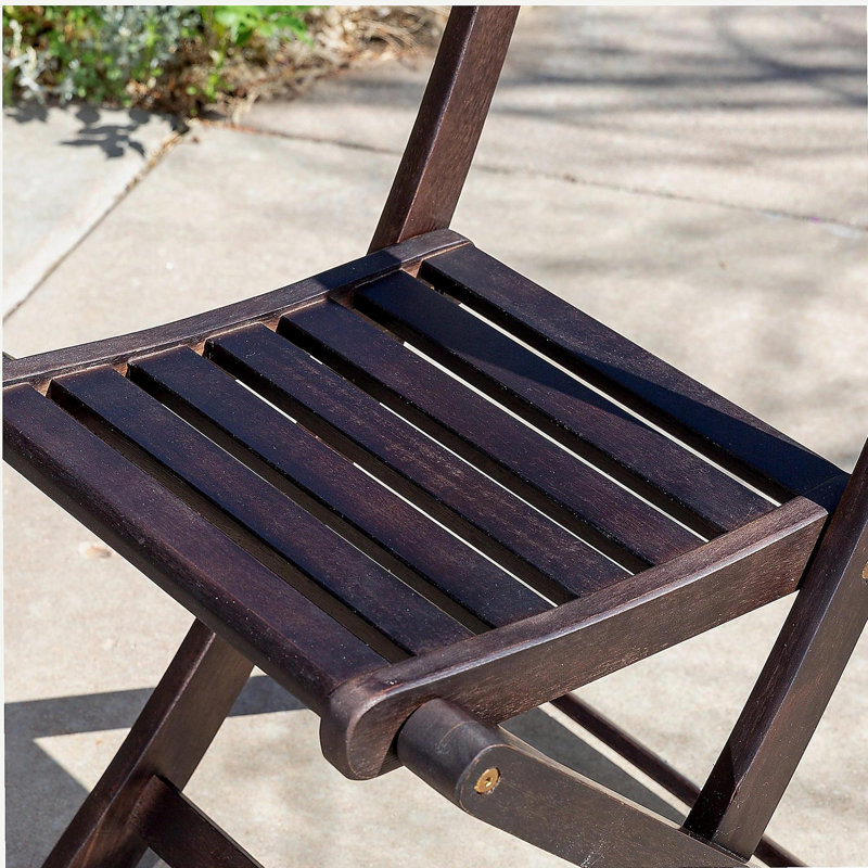 3-Piece Eucalyptus Bistro Set, Square, Espresso