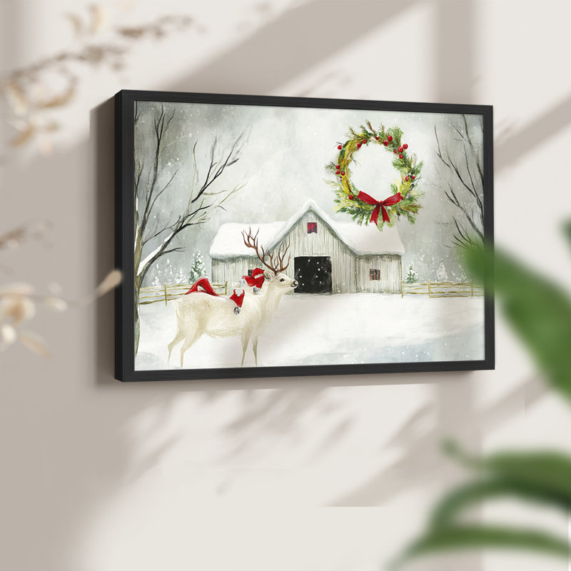 Chirstmas Art-CDLII - Reproduction encadrée - Restickable, Noir, noir, noir, noir, H 16 po x l 20 po