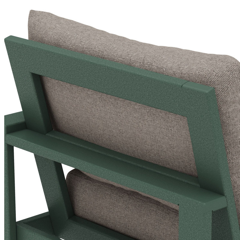 Fauteuil modulaire droit POLYWOOD® Edge, Revolution® tweed patiné, Vert
