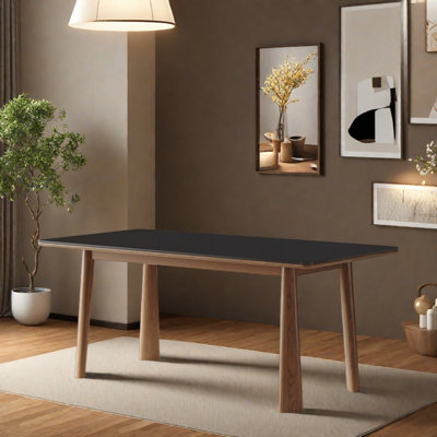Table rectangulaire rectangulaire en bois massif