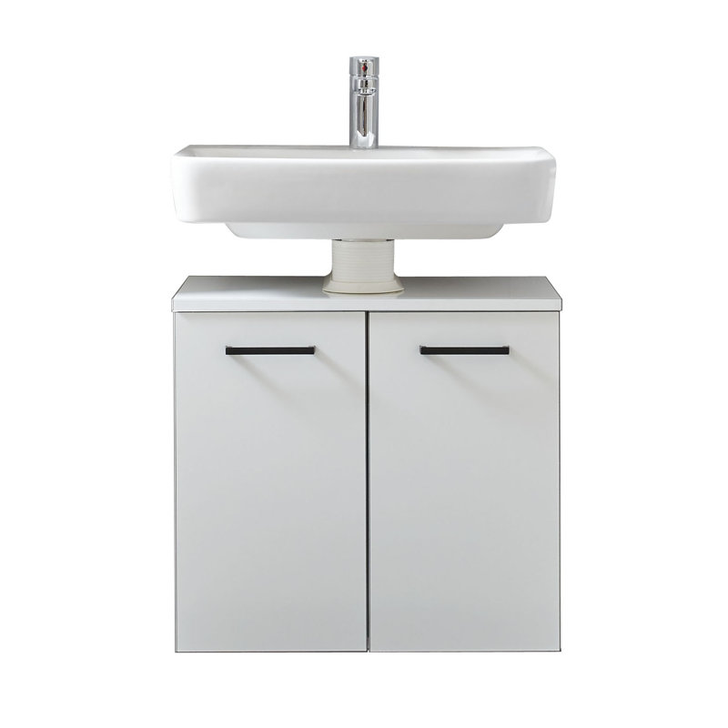 Quickset 930 60cm Single Bathroom Vanity Base Only in High Gloss White
