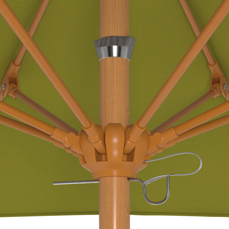 Parasol en bois de teck 7,5 pi, 96" H x 85" W x 85" D, Ginkgo