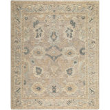 Oklahoma Hand Knotted Wool Ikat Area Rug in Beige