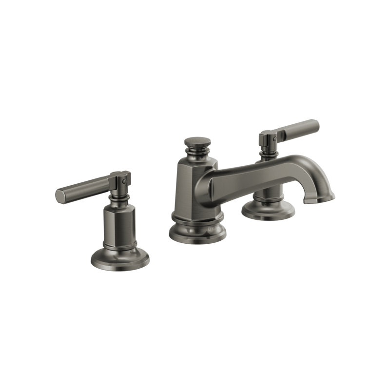 Invari™ Widespread Lavatory Faucet with Angled Spout - Less Handles, Lever, Luxe Steel