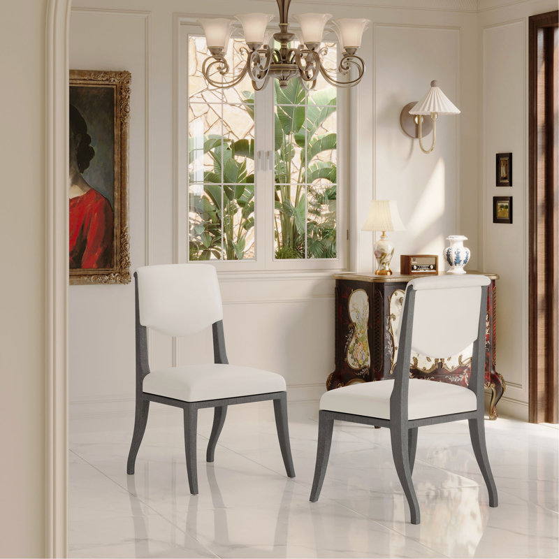 Ensemble de 2 chaises de salle à manger rembourrées Finish, Gris