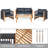 Acacia 8 - Person Patio Conversation Set with Cushions