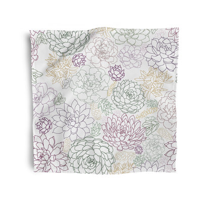 Cheyan Polyester Floral Square Napkin
