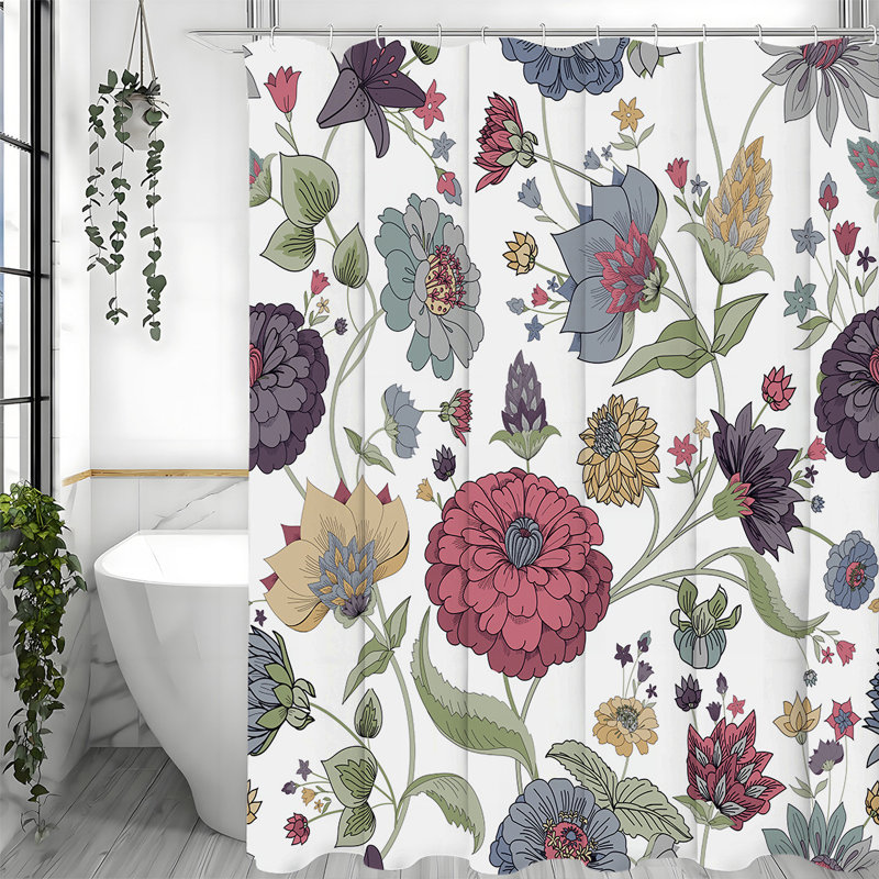 Rideau de douche avec crochets inclus, H 72 po x l 72 po