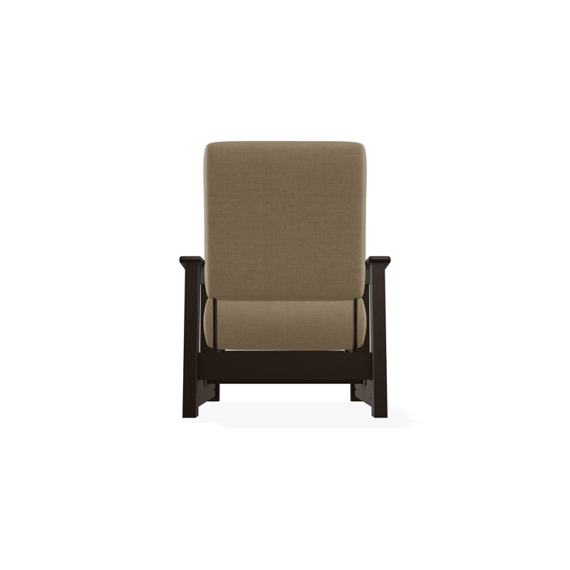 Leeward Marine Grade Polymer Deep Seating Cushion Arm Chair with Hidden Motion, Wren, Kona